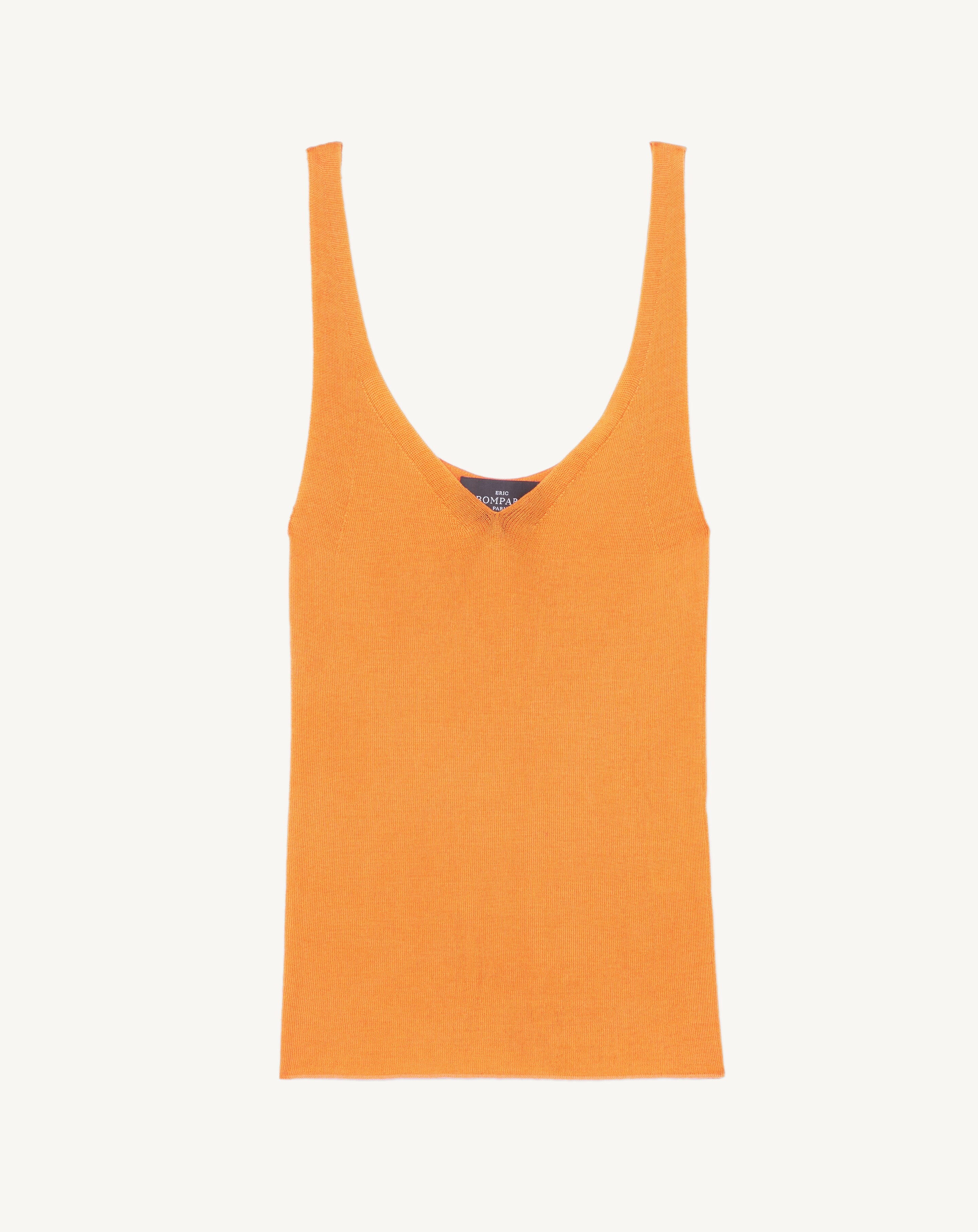 Débardeur sans coutures-SUNSET-85% soie 15% cachemire