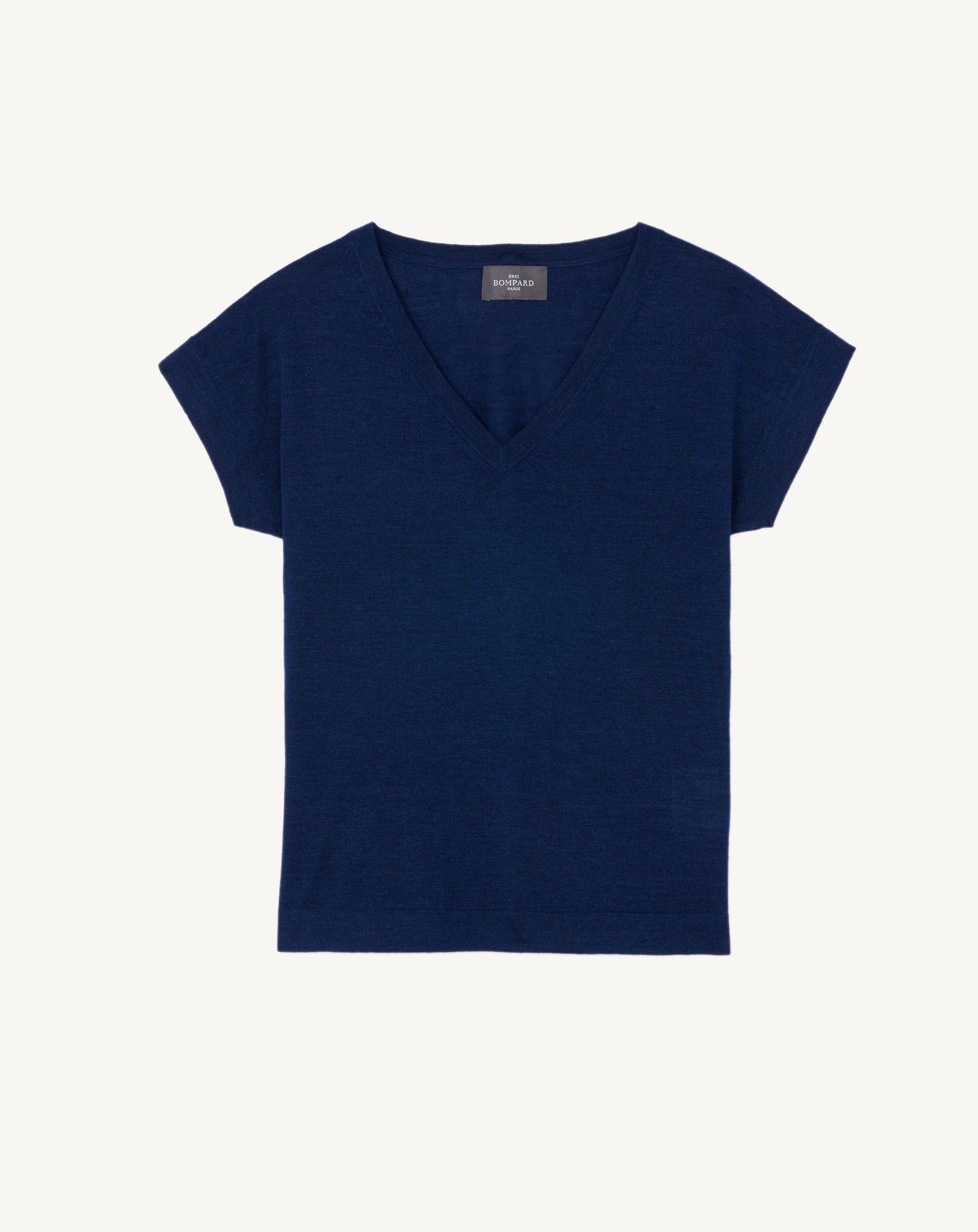 T-shirt col V -AMIRAL-70% cachemire 30% soie