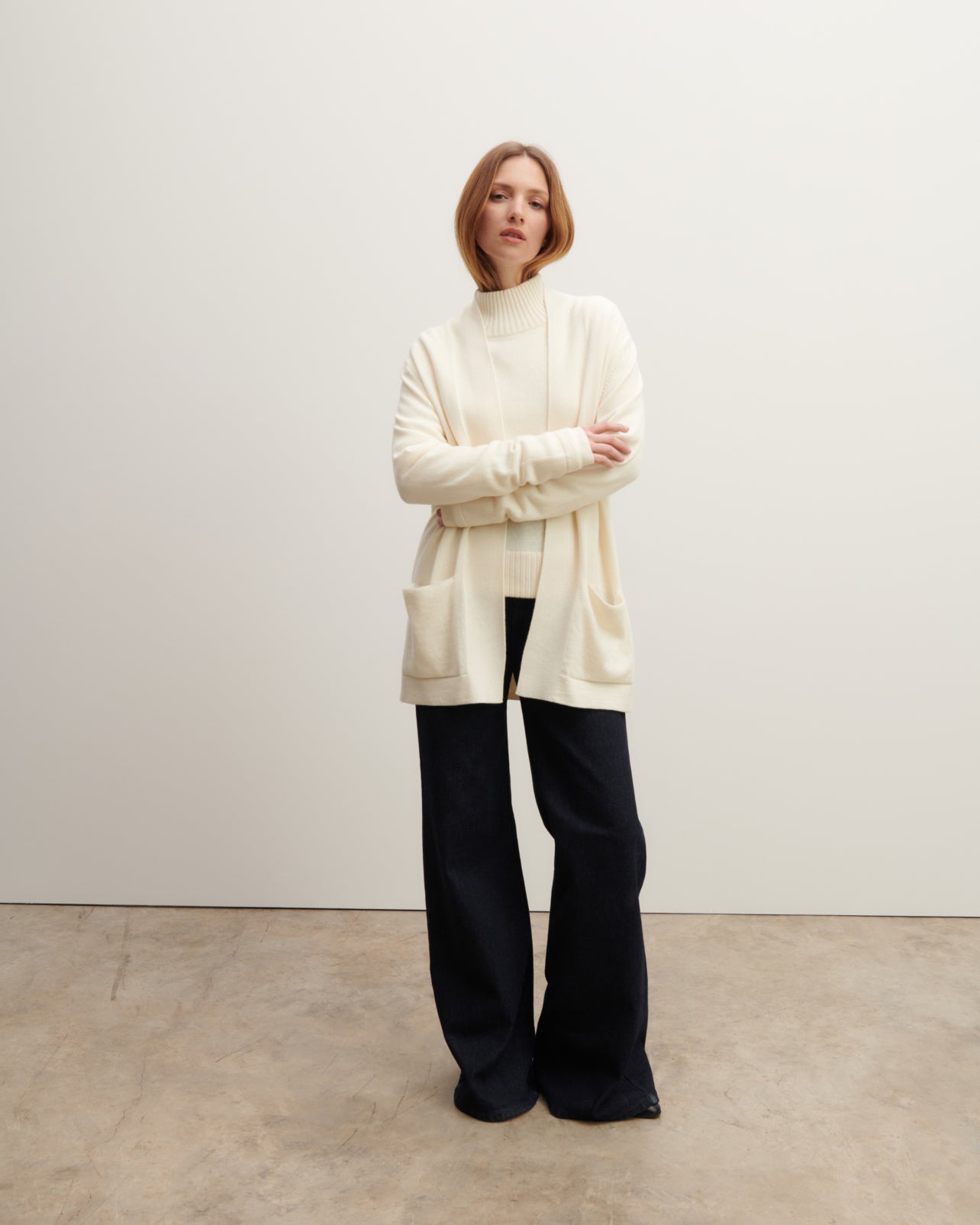 Veste cosy-NATUREL-100% cachemire