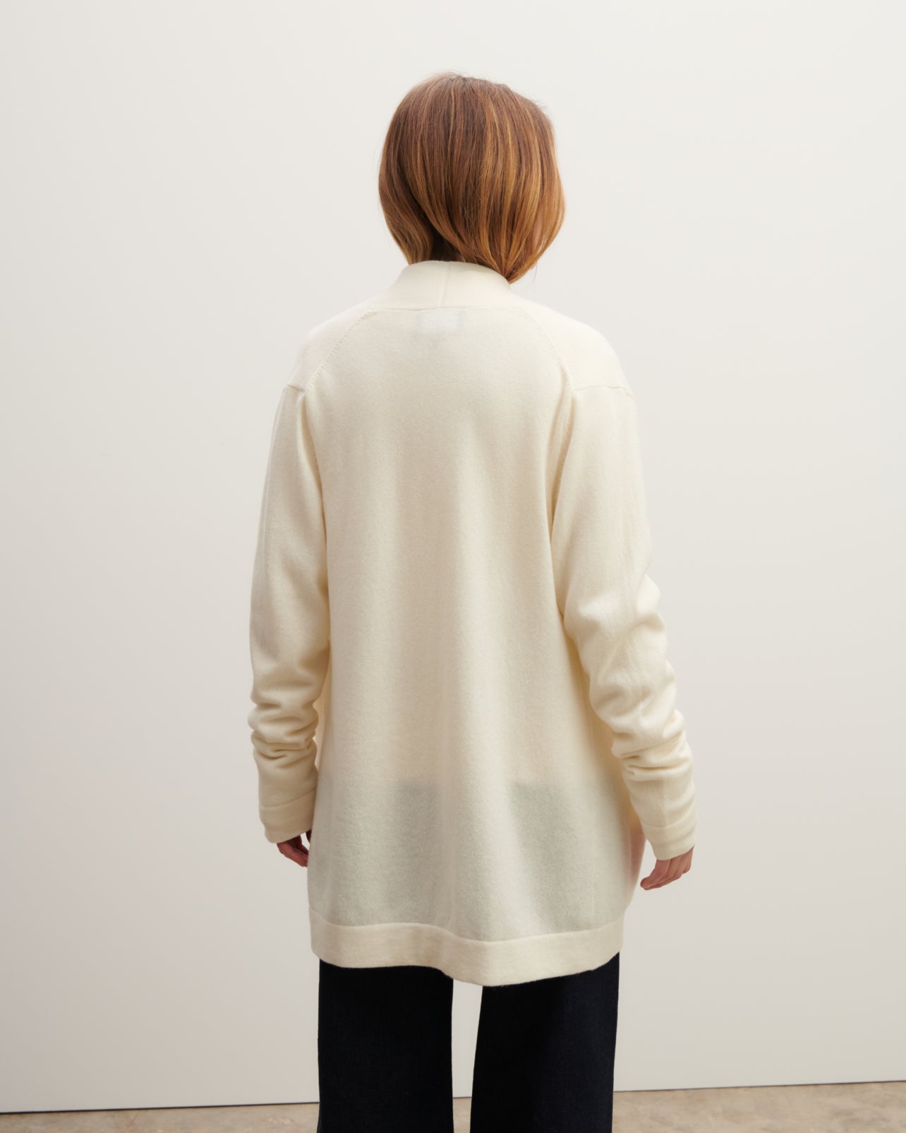 Veste cosy-NATUREL-100% CACHEMIRE