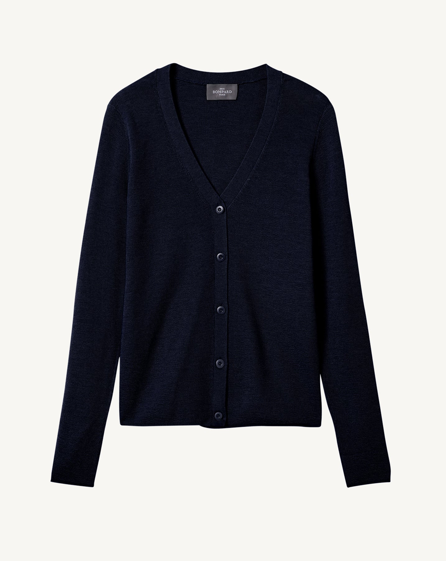 Cardigan uni-MARINE-70% cachemire 30% soie
