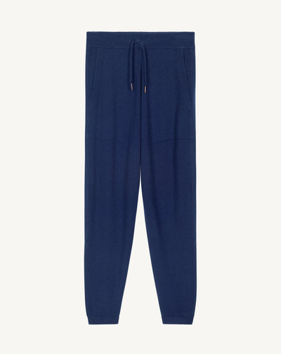 Pantalon de jogging-BLEU NOCTURNE-100% cachemire