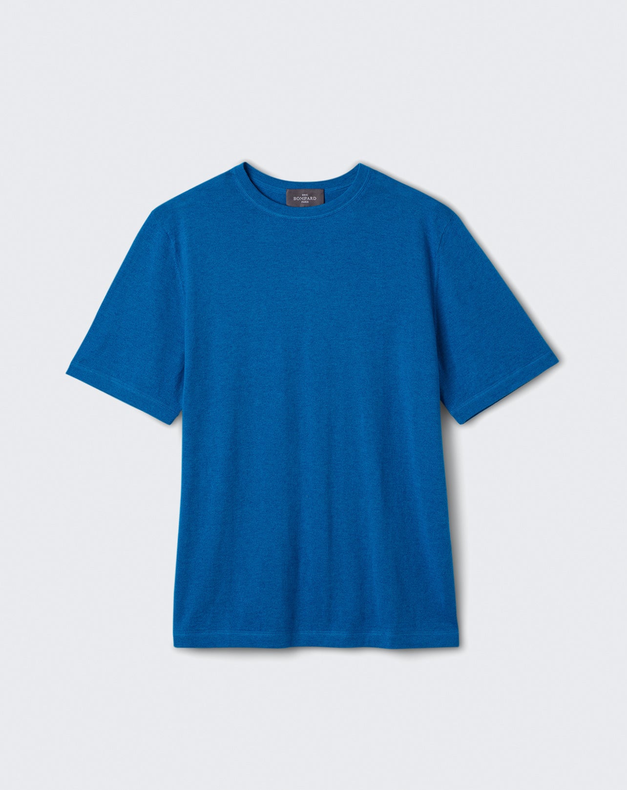 T-shirt ample ultrafin-BLEU BRUNNERA-85% PIMA COTON 15% CACHEMIRE