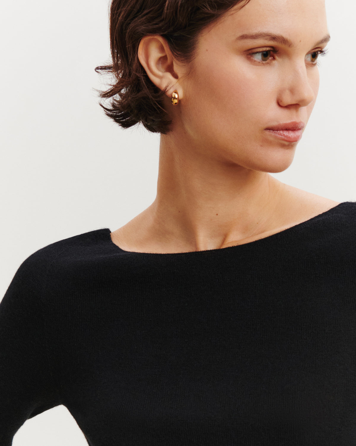 Col danseuse ultrafin sans coutures-NOIR-100% CACHEMIRE