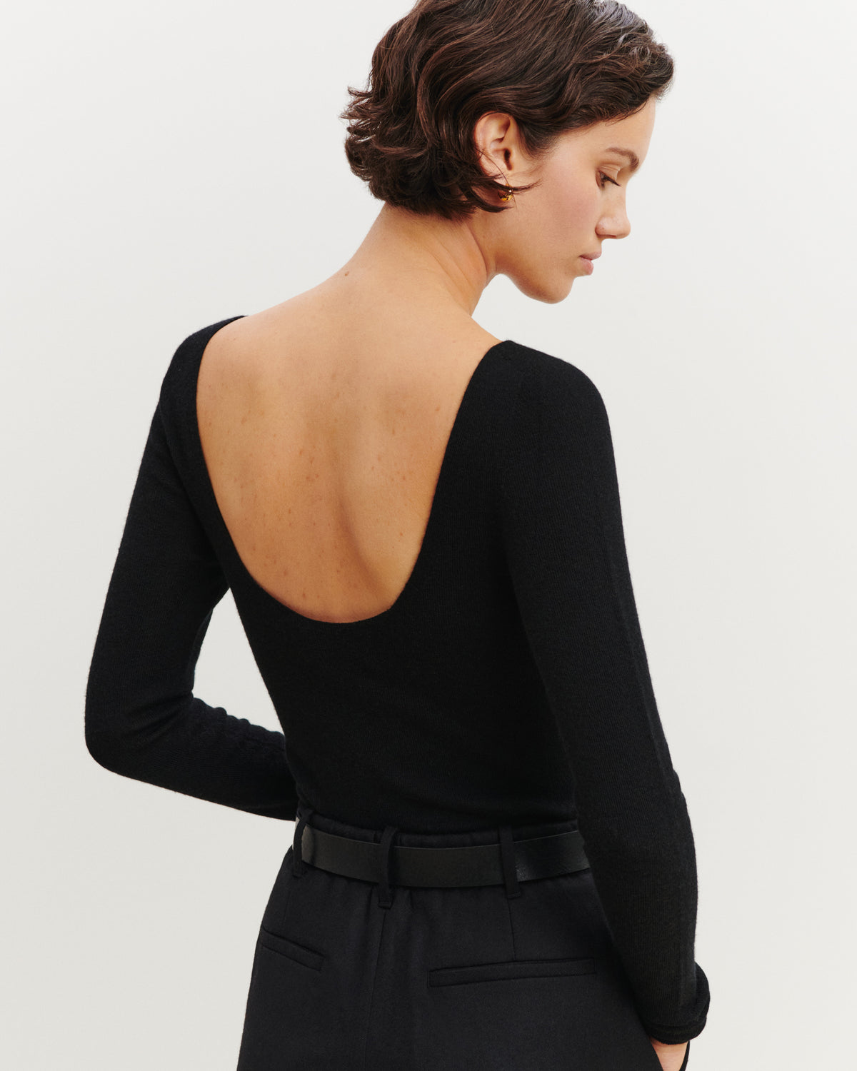 Col danseuse ultrafin sans coutures-NOIR-100% CACHEMIRE
