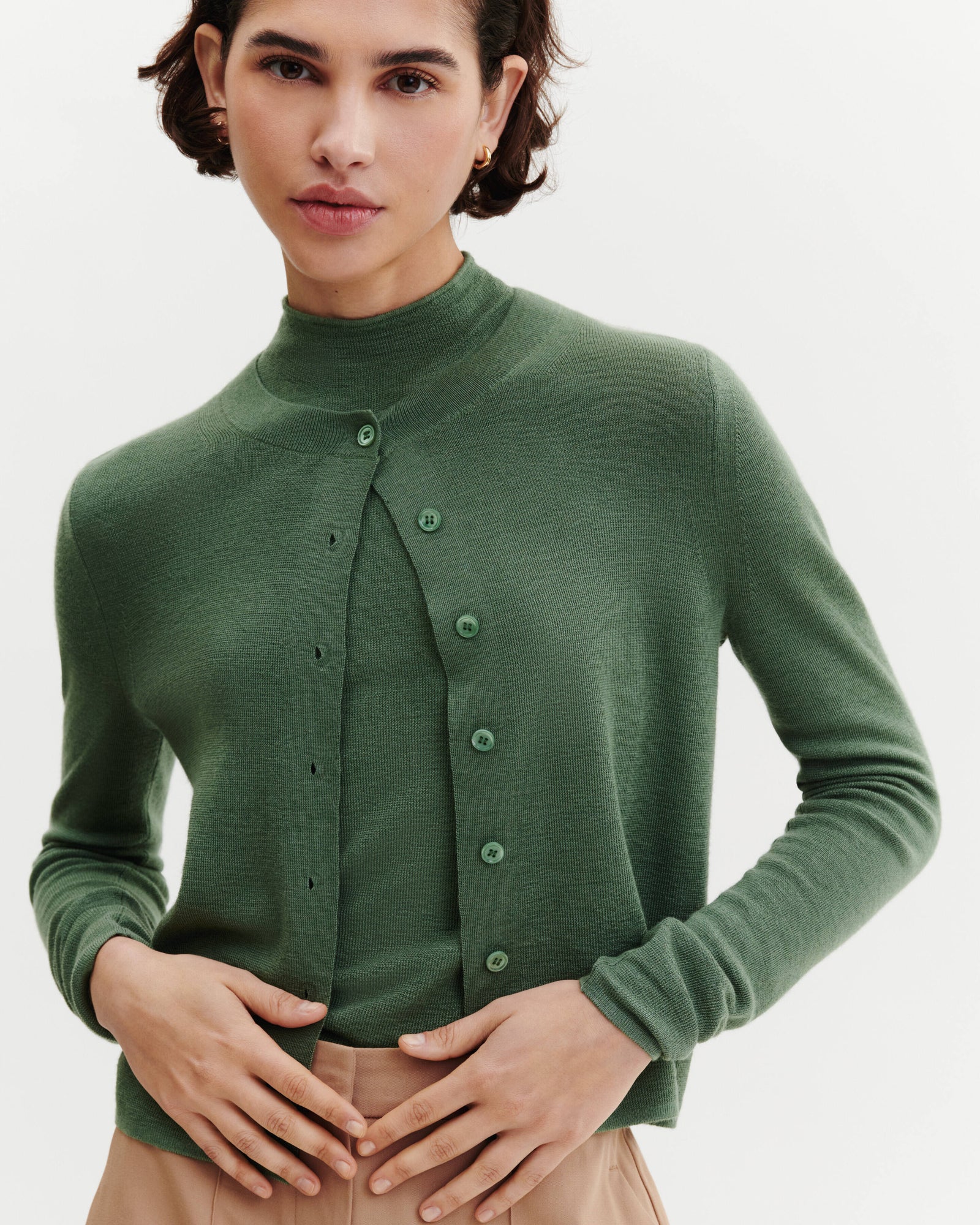 Cardigan maille unie-JADE-70% cachemire 30% soie