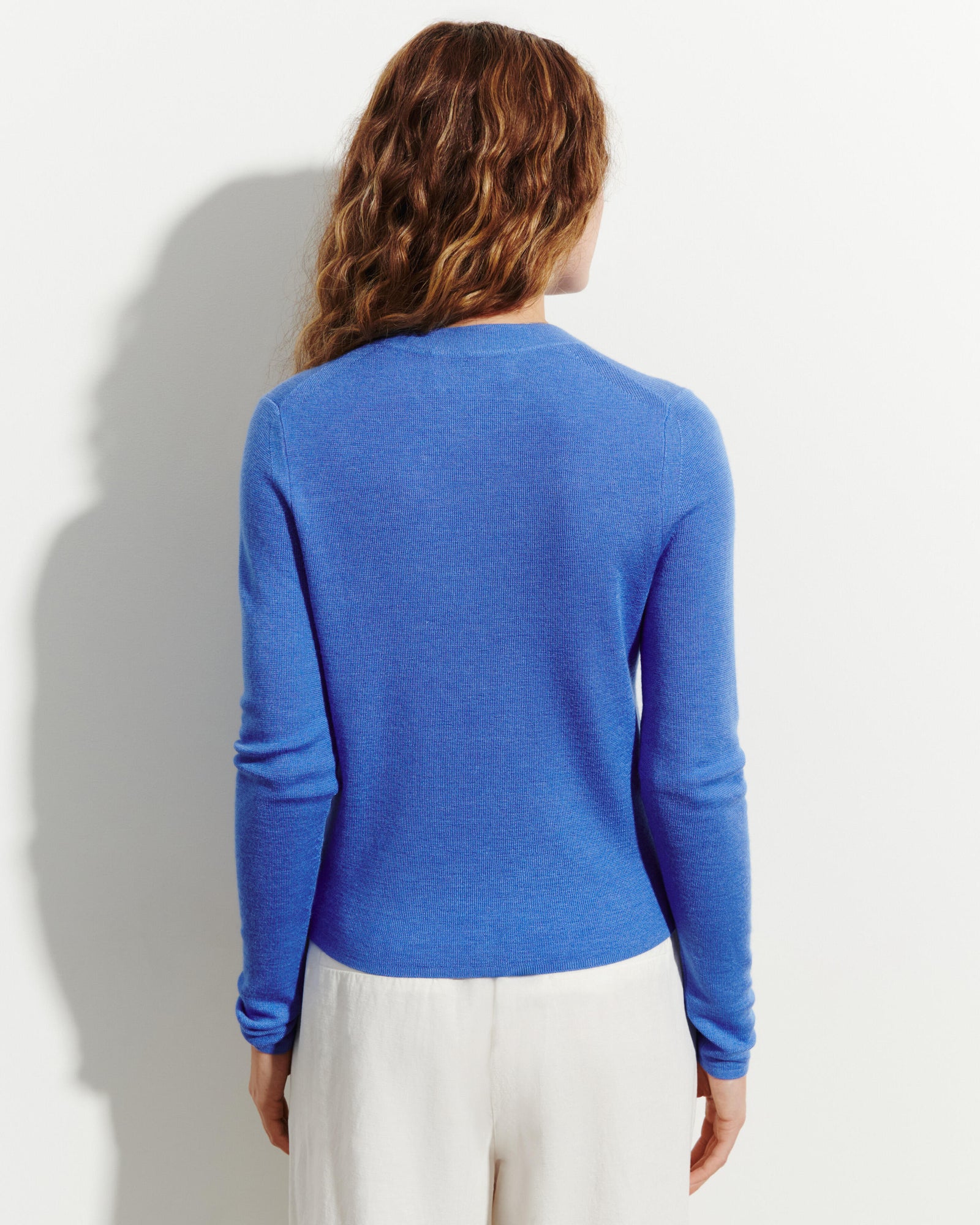 Cardigan maille unie-BLEU ALTHEA-70% cachemire 30% soie