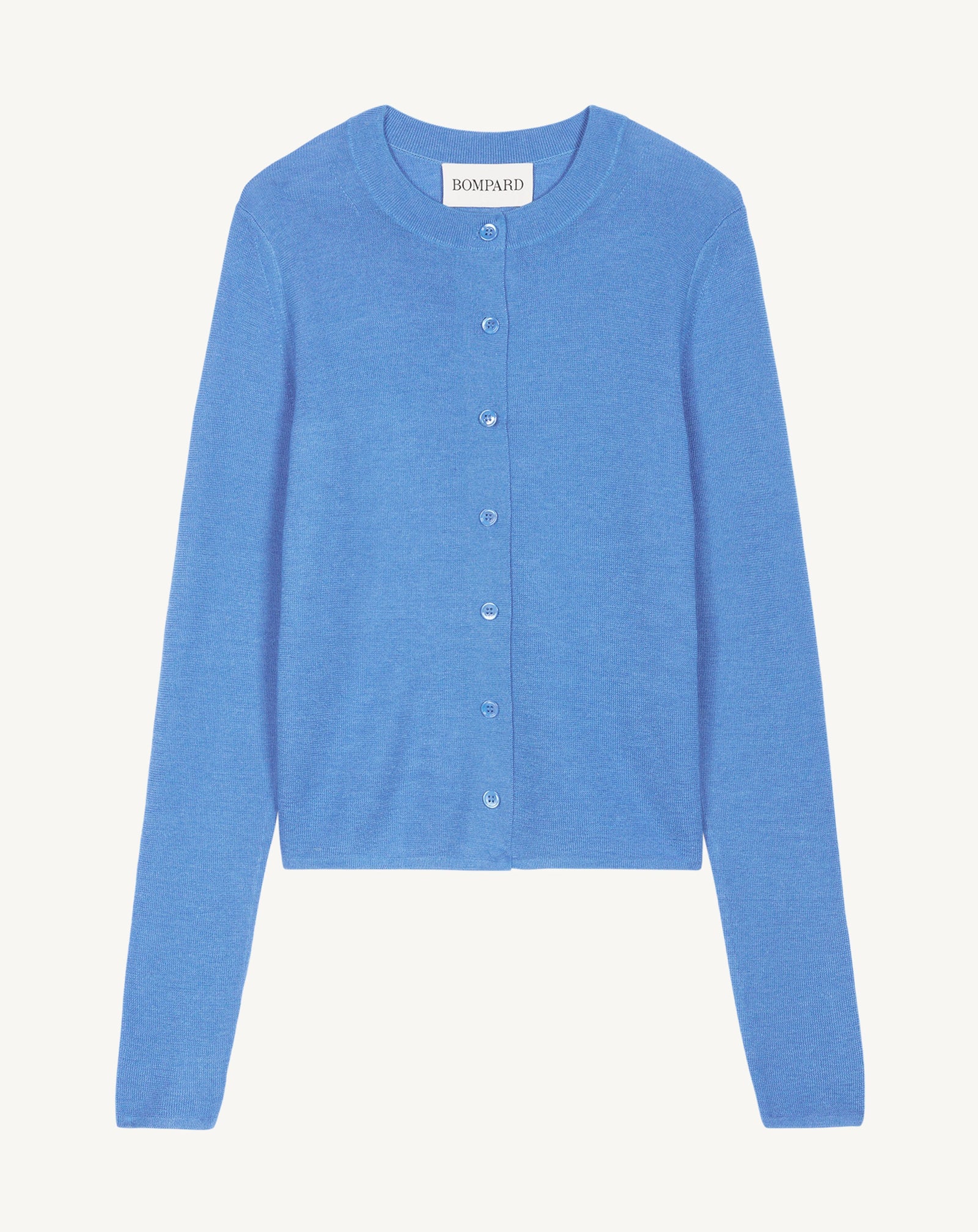 Cardigan maille unie-BLEU ALTHEA-70% cachemire 30% soie