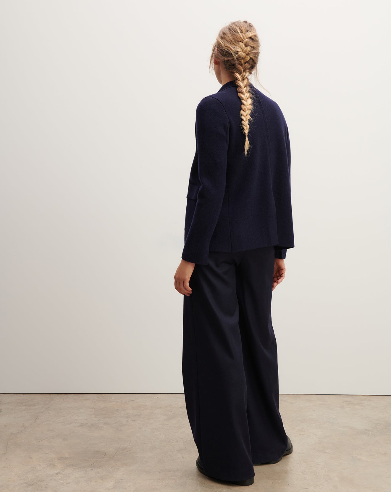Blazer en maille-MARINE-50% cachemire 50% laine