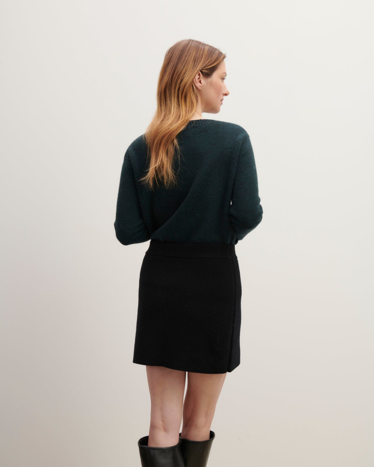 Mini jupe en milano-NOIR-48% cachemire 48% laine 4% elasthane