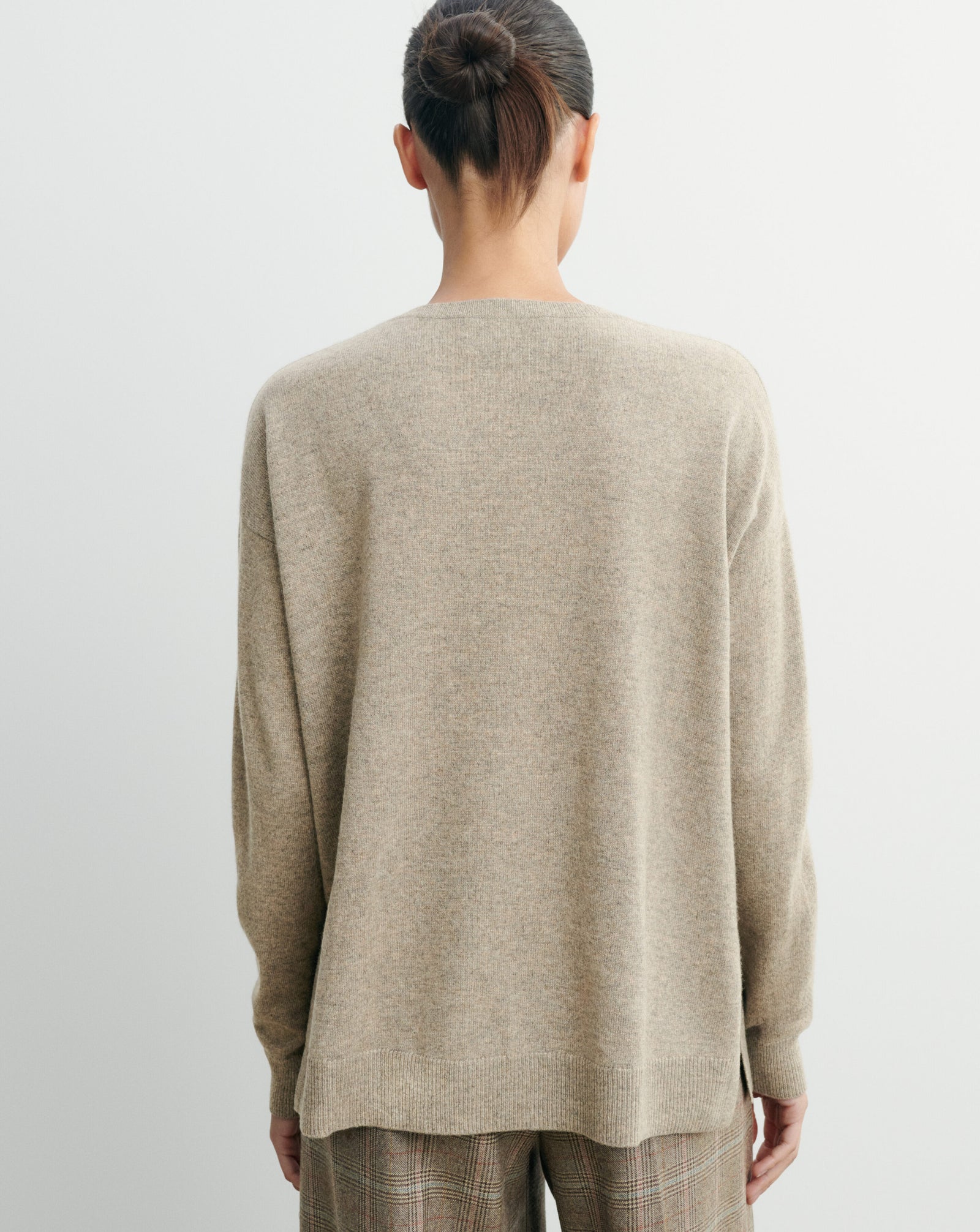 Pull col V ample-MILLET-100% cachemire