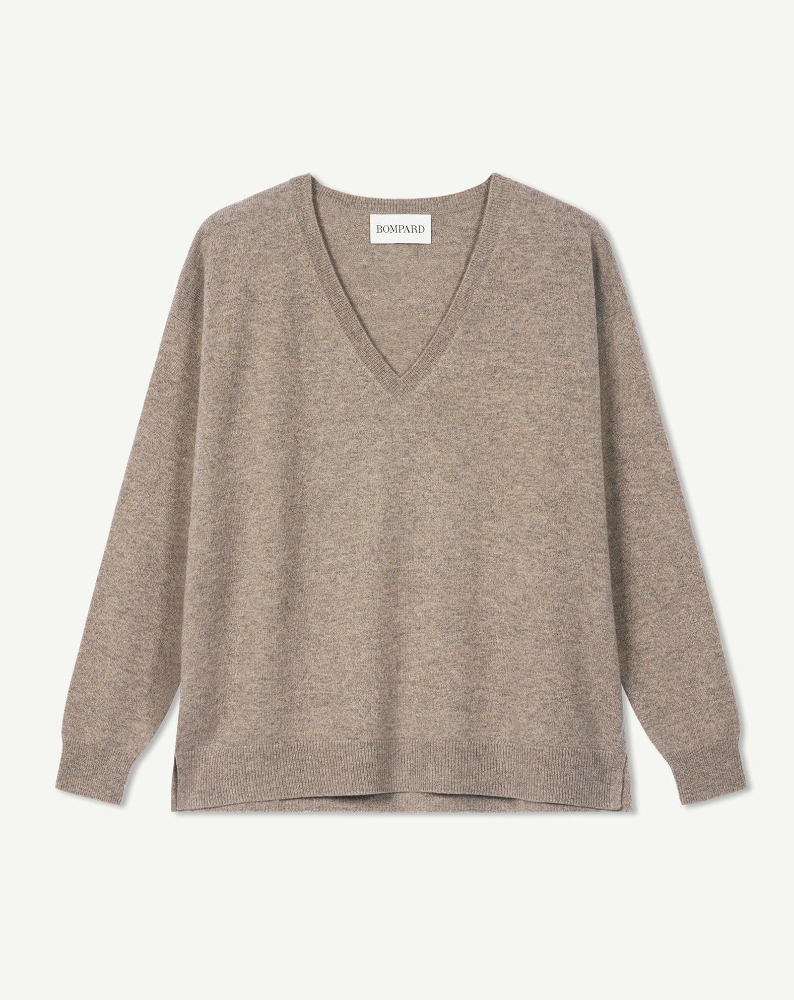 Pull col V ample-MILLET-100% cachemire