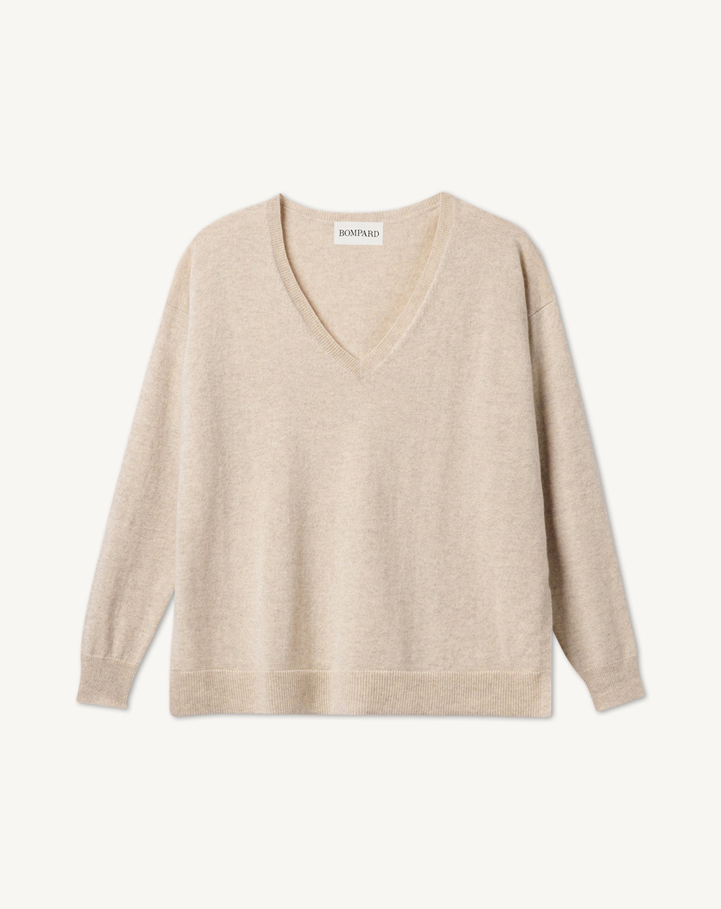 Pull V ample fentes côtés-AVOINE-100% CACHEMIRE