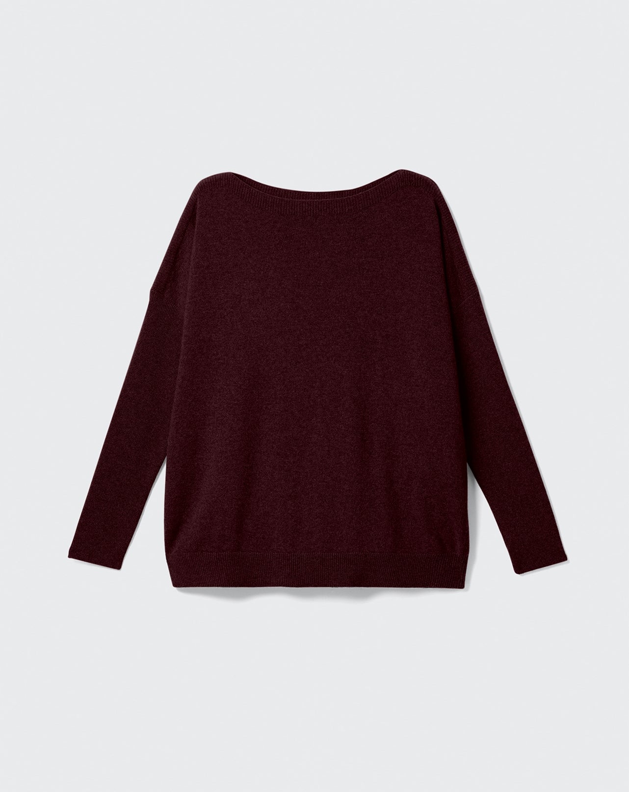 Pull col bateau oversize-PRUNELLIER-100% CACHEMIRE