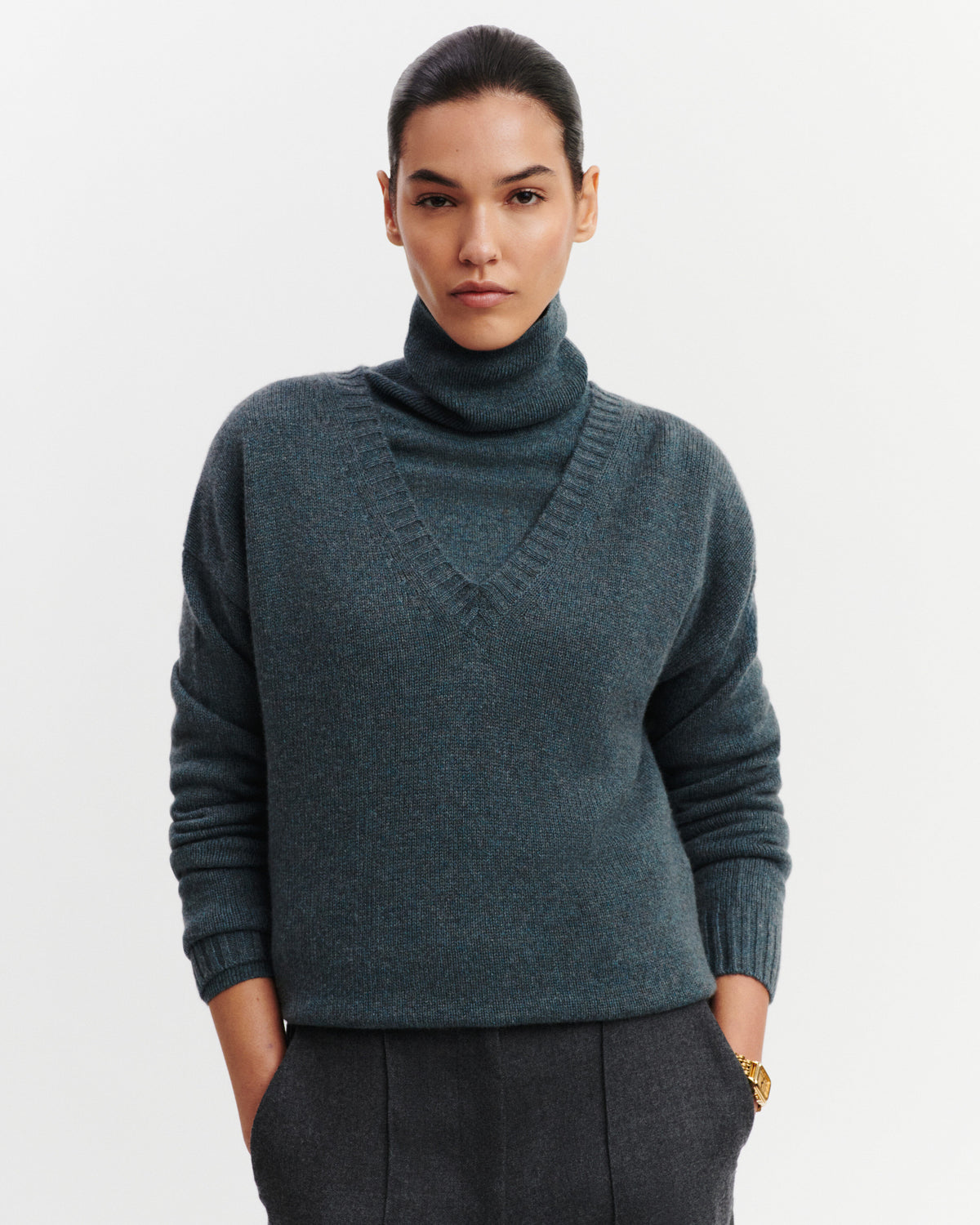 Pull col rond Léonore-BLEU GRANIT-100% cachemire