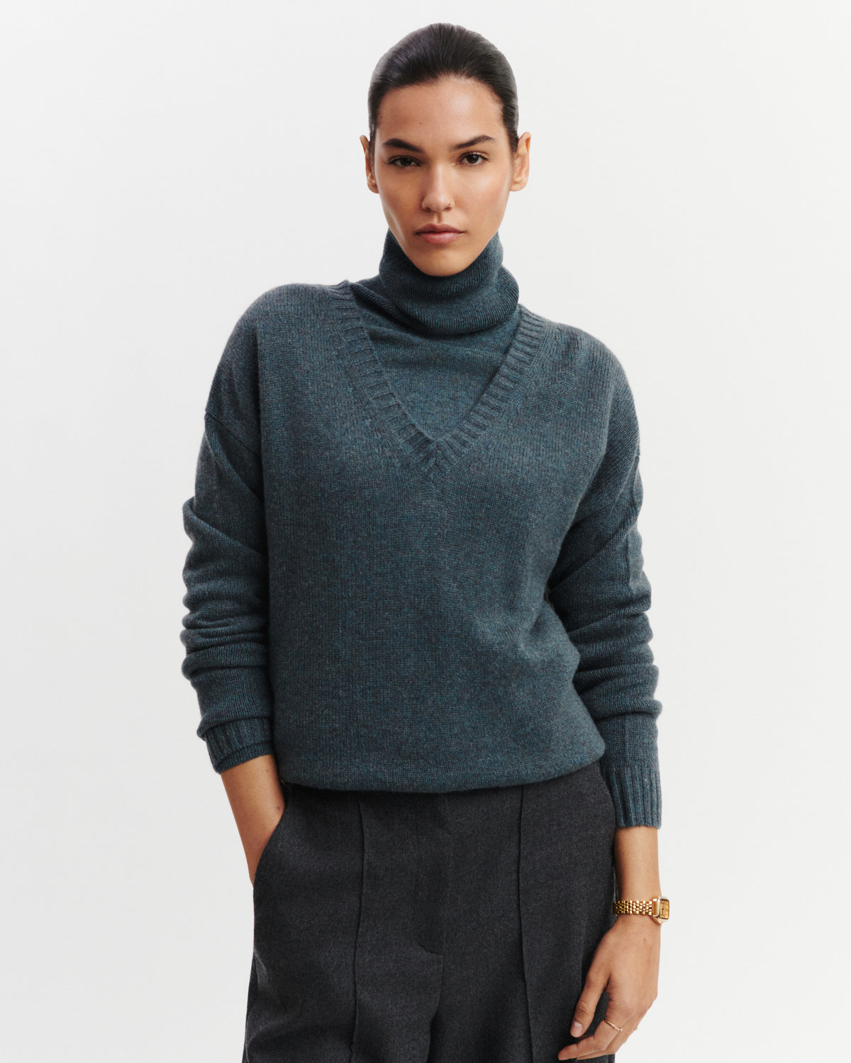 Pull col rond Léonore-BLEU GRANIT-100% cachemire