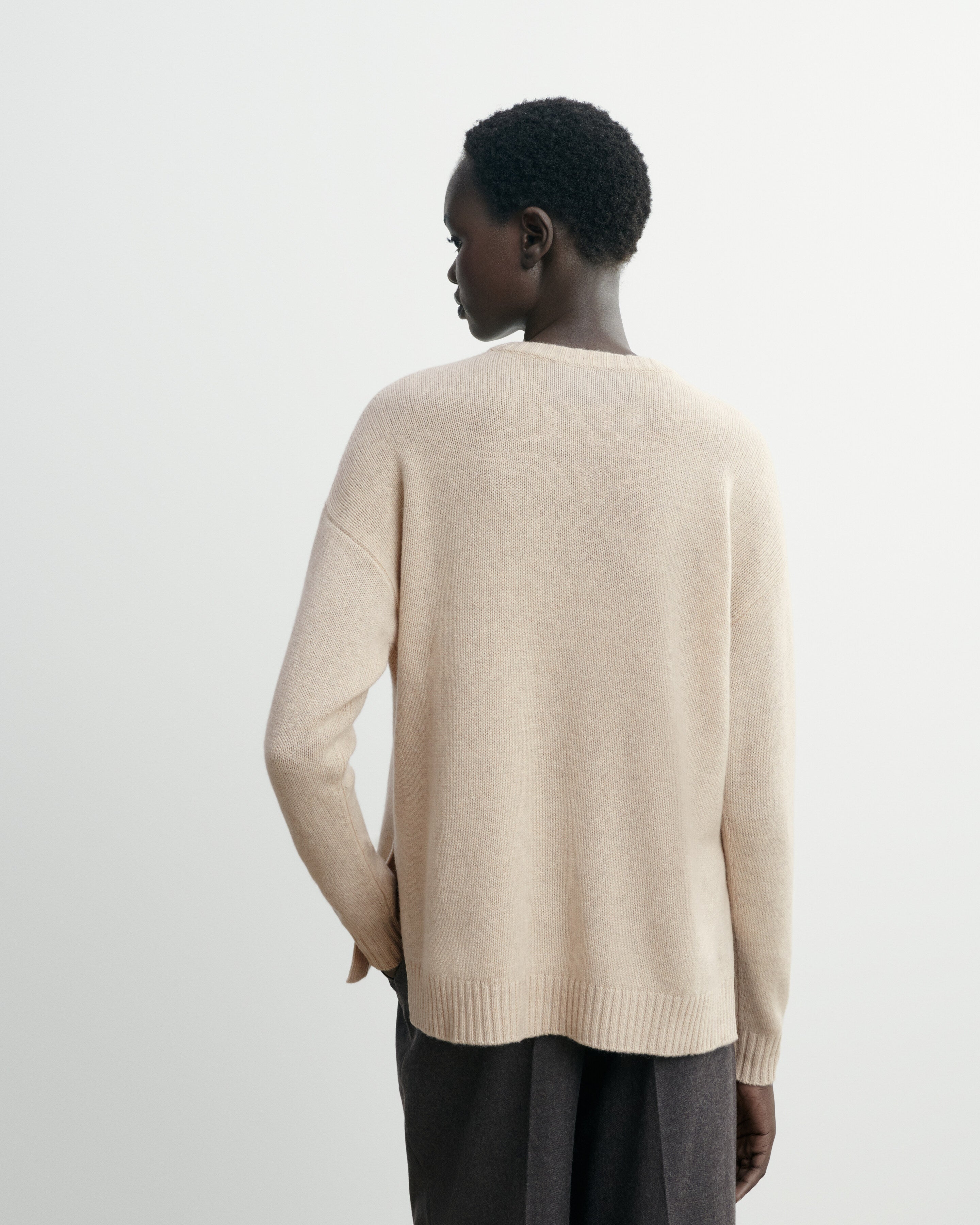 Pull col rond ample-AVOINE-100% cachemire