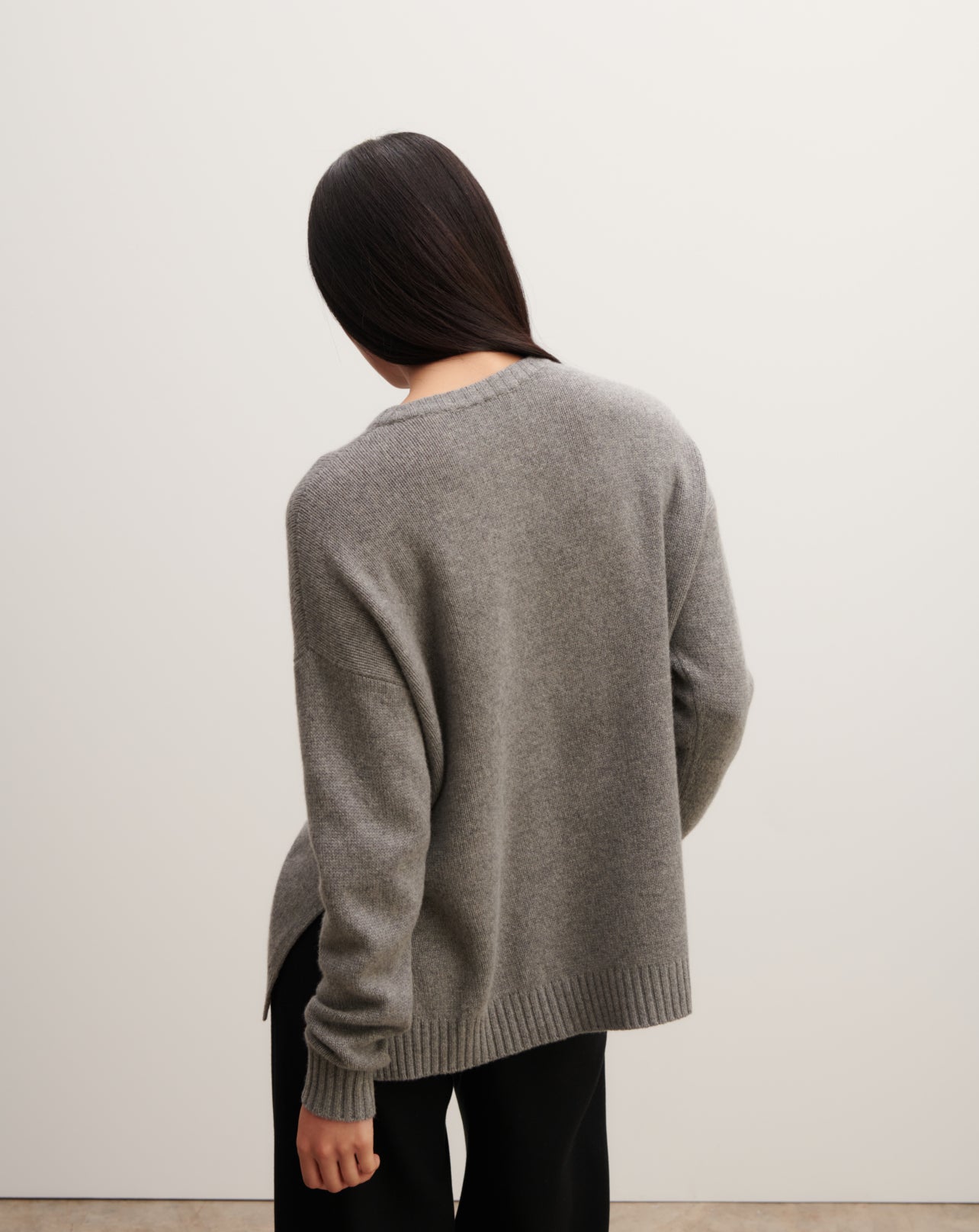 Pull Cachemire Femme - Col Rond, Manches Longues, Tissu Doux Et Chaud, Grande Taille, Style Élégant Décontracté - 2