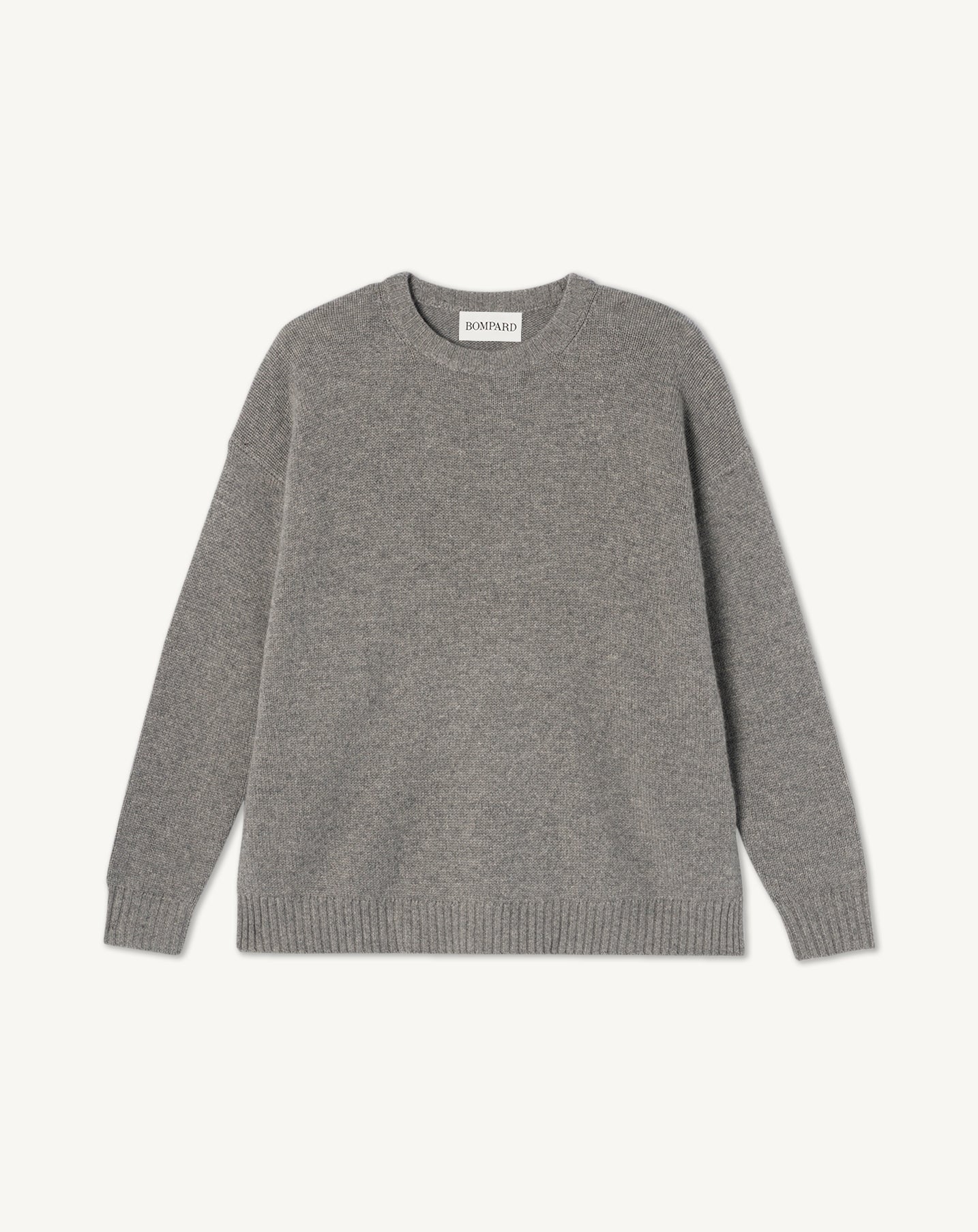 Pull col rond ample-GRIS METEORITE-100% cachemire