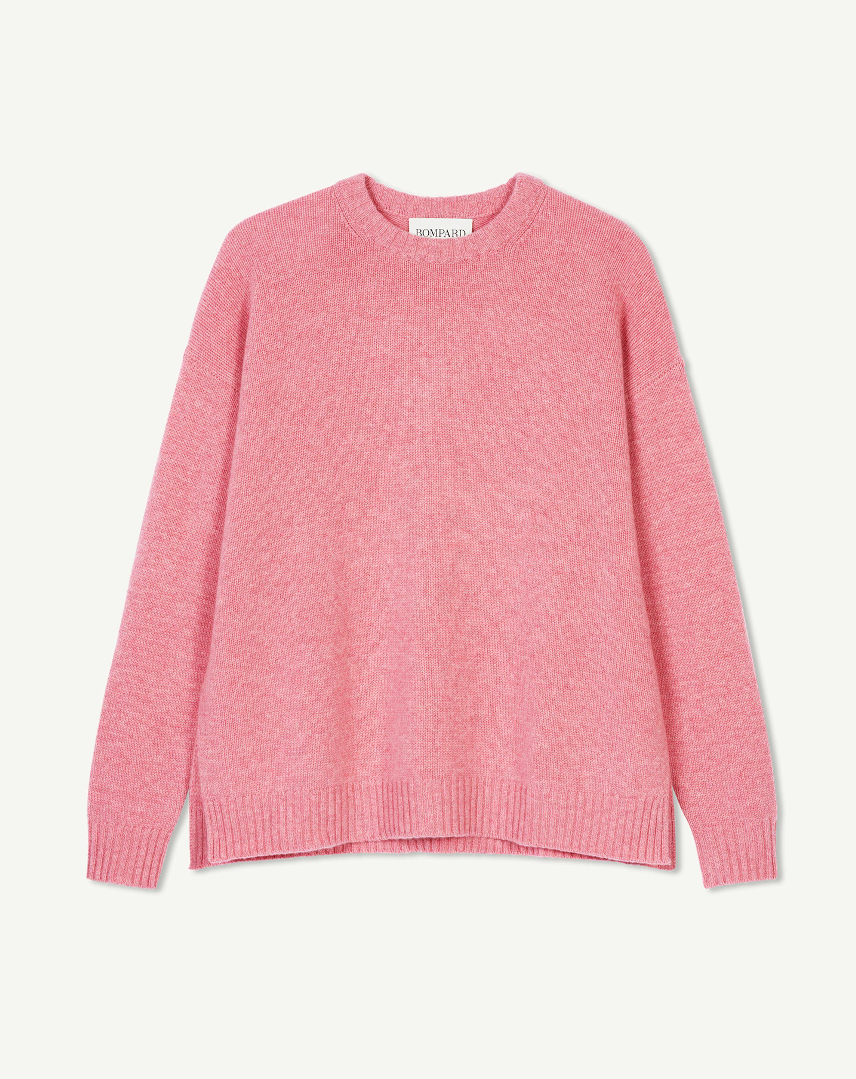 Pull col rond ample-ROSE CAMEO-100% cachemire