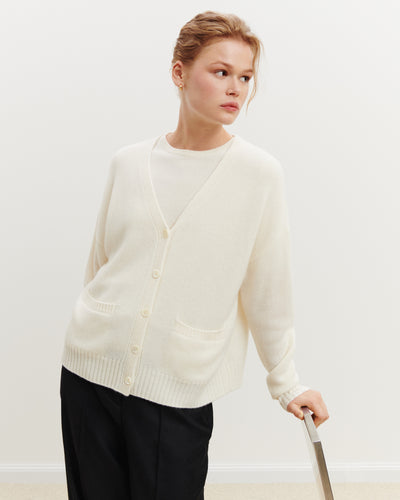 Gilet oversized Lola-NATUREL-100% cachemire