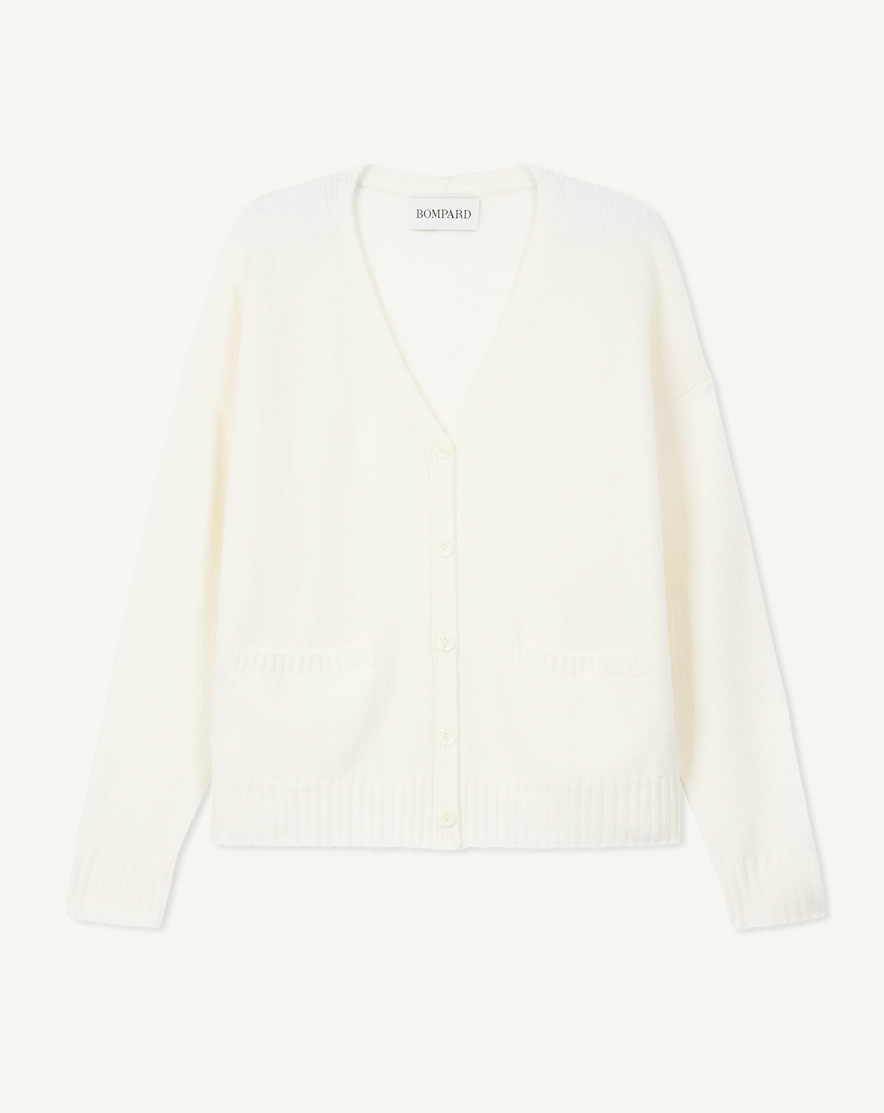 Bibiy B pepuramu cardiganのwhite eric-bompard_F_MO3568_001_06F.