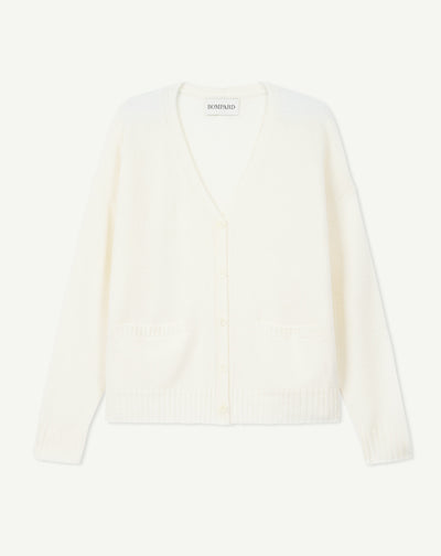 Gilet oversized-NATUREL-100% cachemire