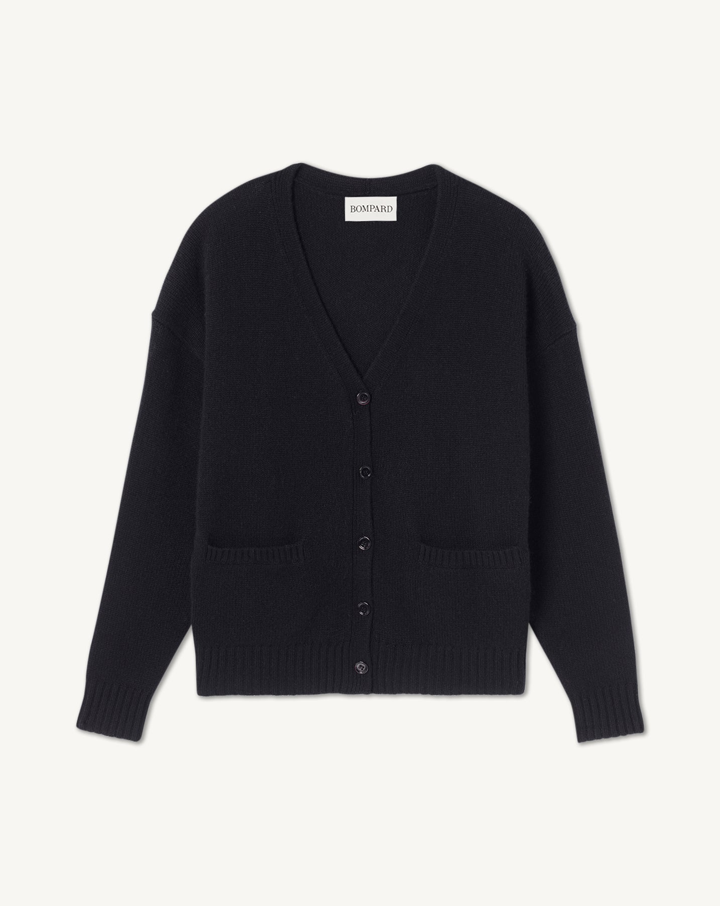 Gilet oversized-NOIR-100% cachemire