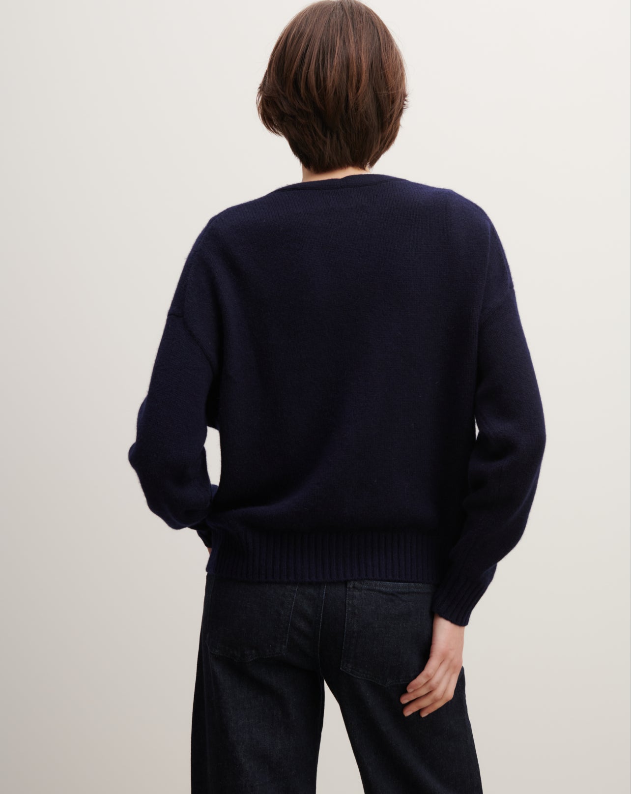 Gilet à poches-MARINE-100% cachemire