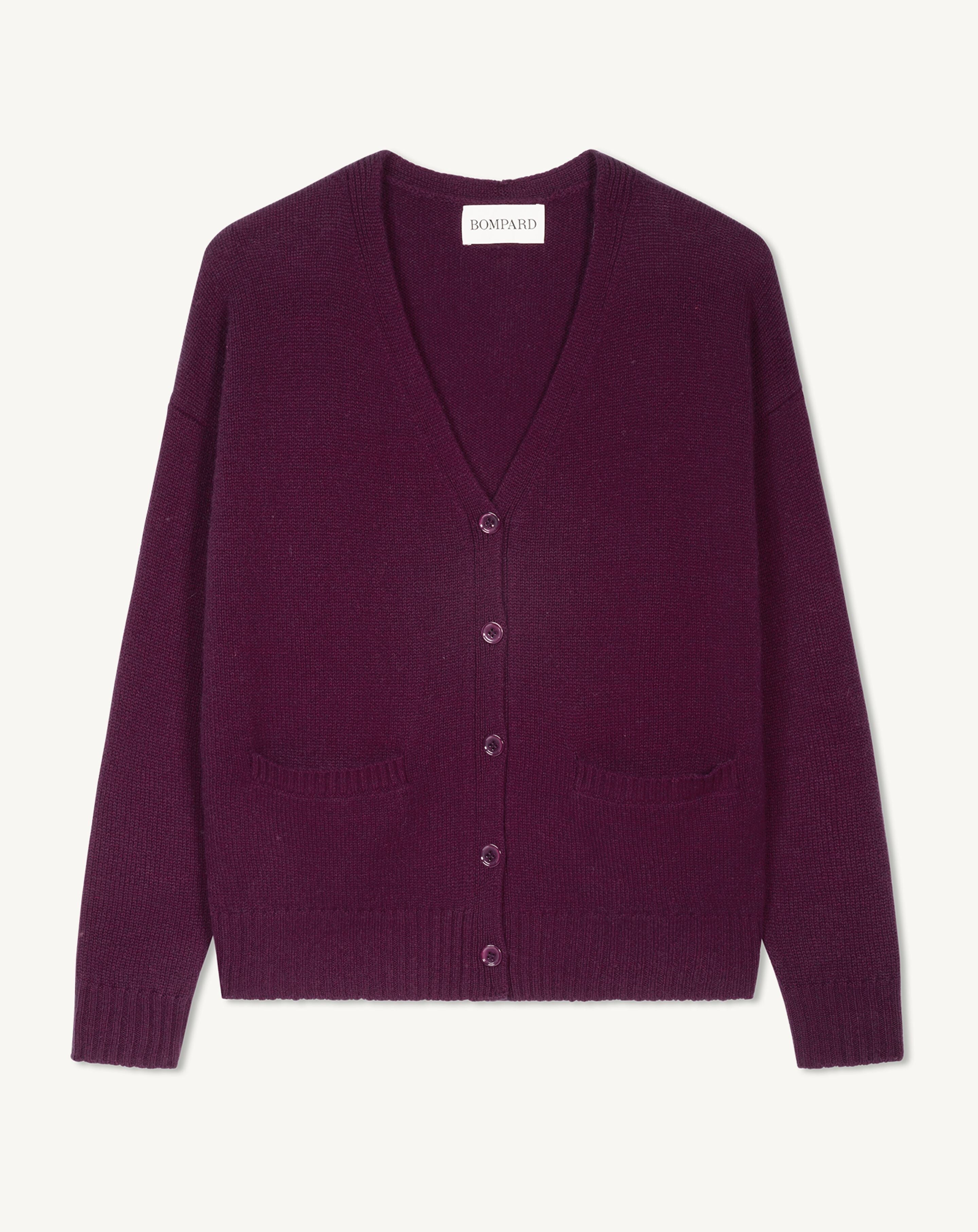 Gilet oversized-PRUNE DAMAS-100% cachemire