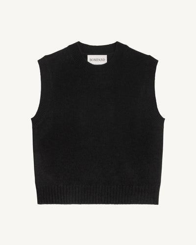 Pull sans manches Lisette-NOIR-100% cachemire