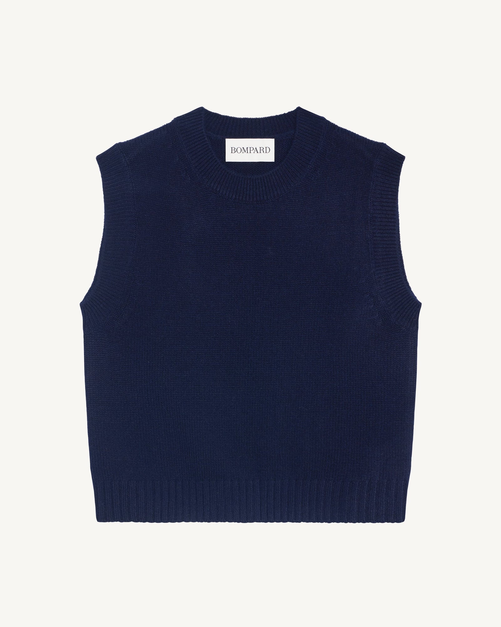 Pull sans manches Lisette-MARINE-100% cachemire