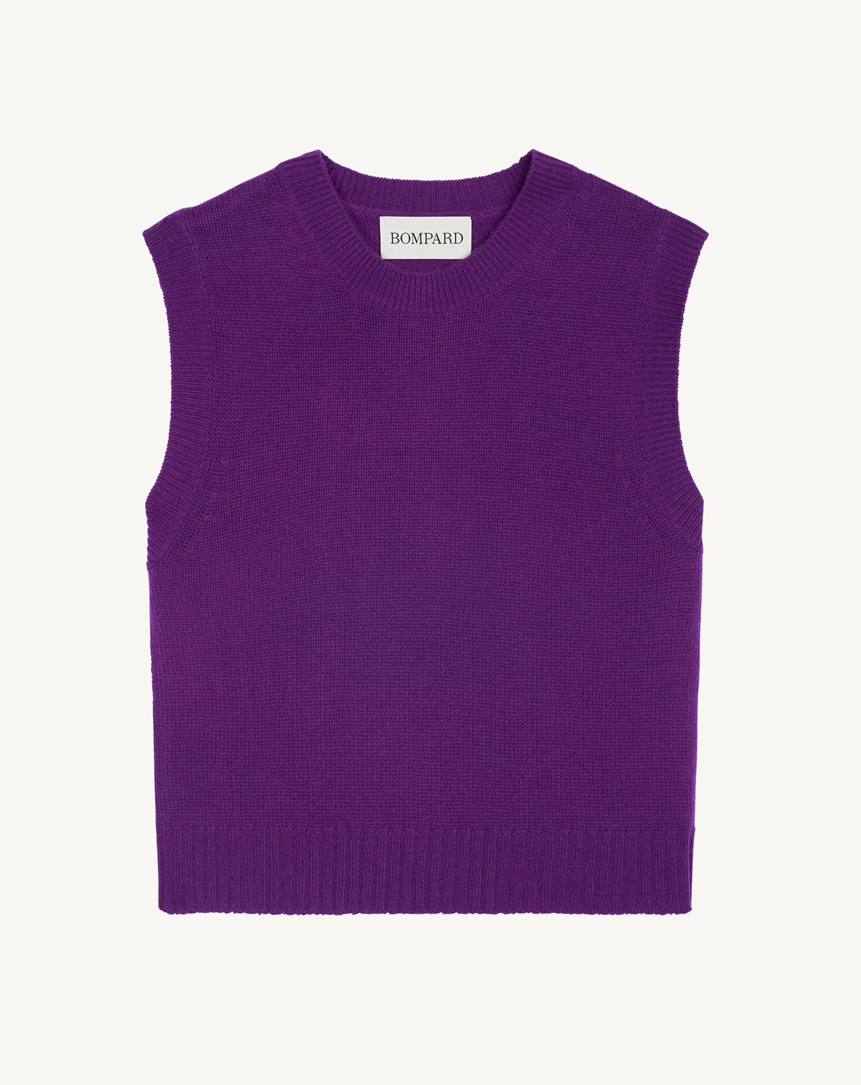Pull sans manches Lisette-CYCLAMEN-100% cachemire