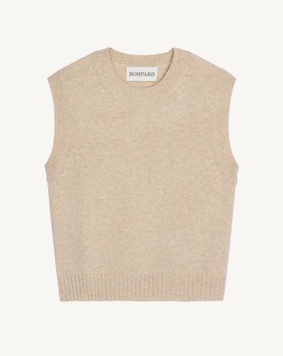 Pull sans manches Lisette-AVOINE-100% cachemire