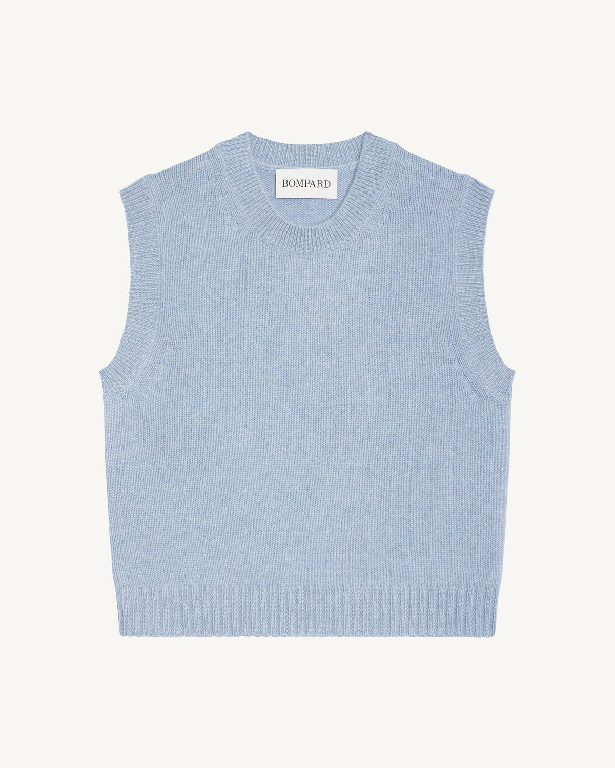 Pull sans manches Lisette-BLEU GLACIER-100% cachemire