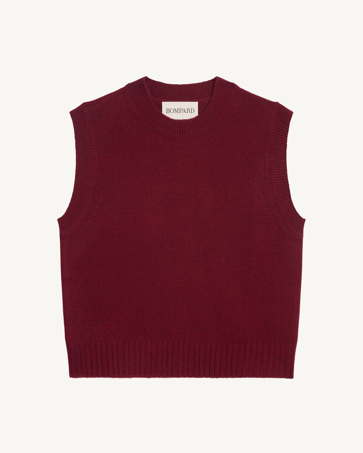 Pull sans manches Lisette-ROUGE D'ORIENT-100% cachemire