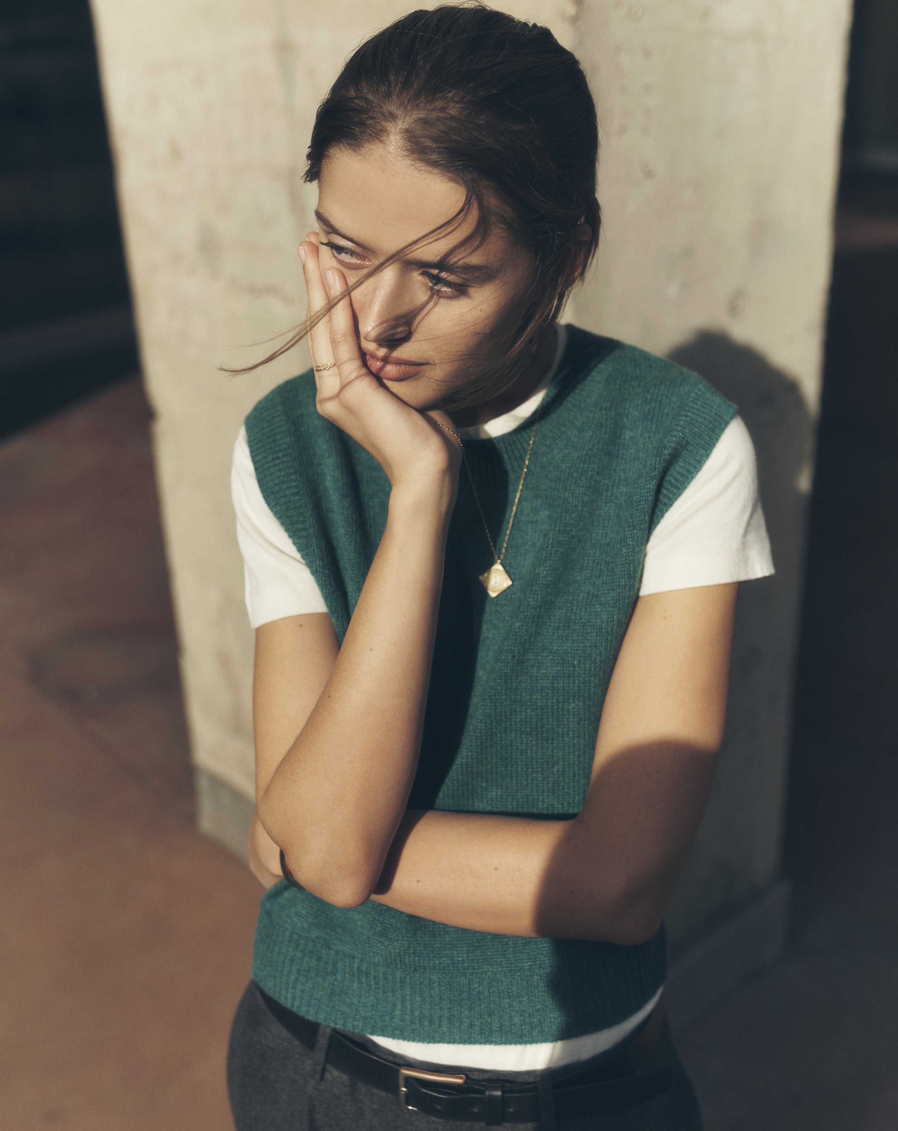 Col rond sans manches-CEDRE-100% cachemire