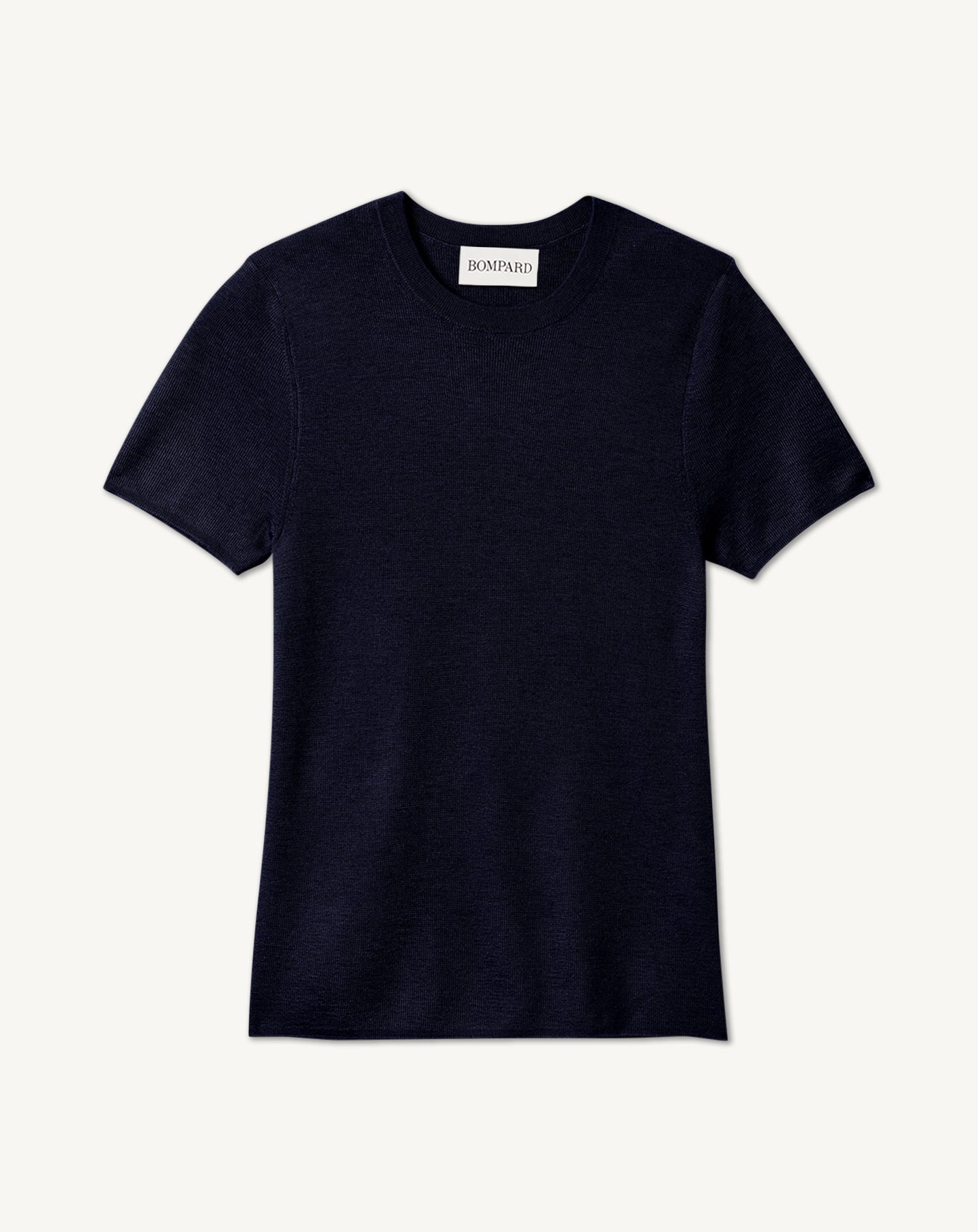 Col rond maille unie-MARINE-70% CACHEMIRE 30% SOIE