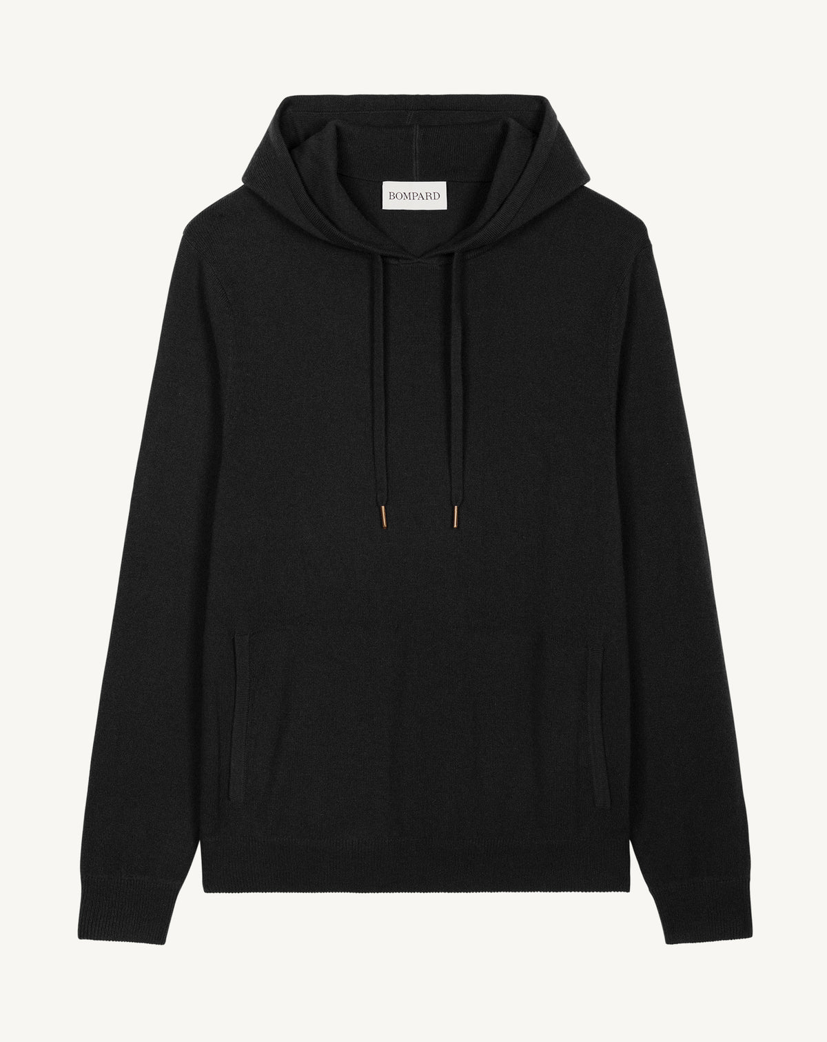 Pull à capuche-NOIR-100% cachemire