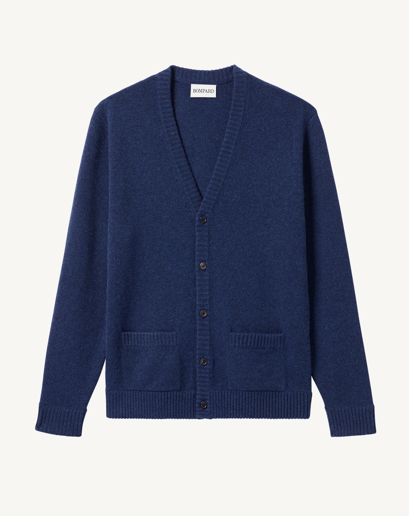 Gilet à poches-BLEU NOCTURNE-100% cachemire