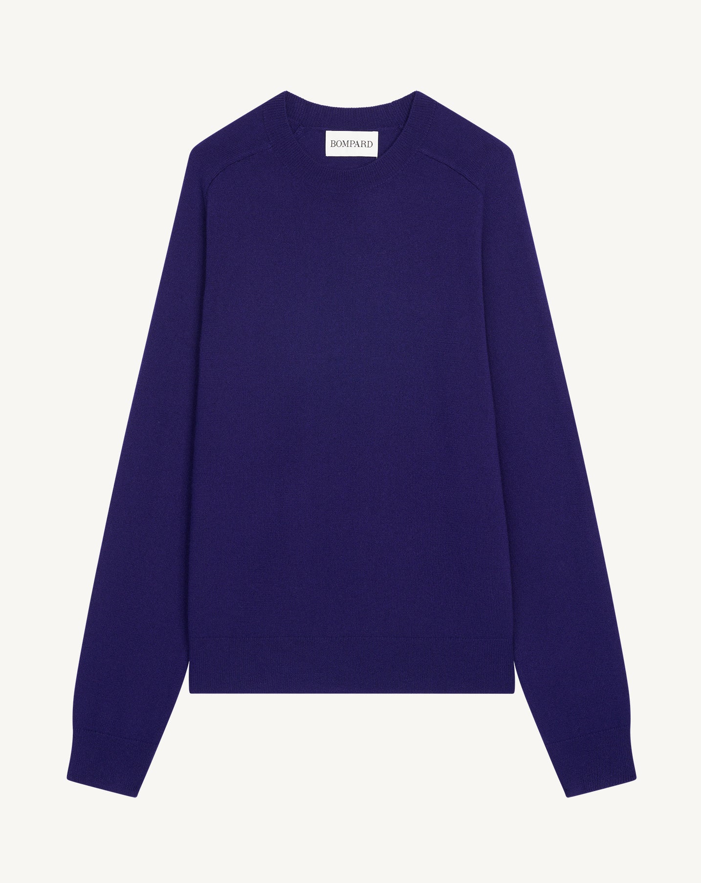 Pull col rond manches marteau-ULTRAVIOLET FONCE-100% cachemire