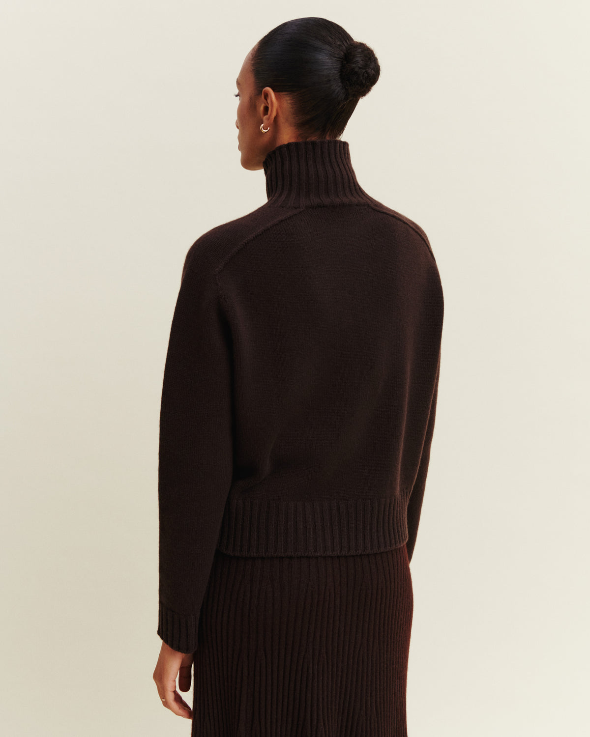 Pull col montant Alix-CHOCOLAT-100% cachemire