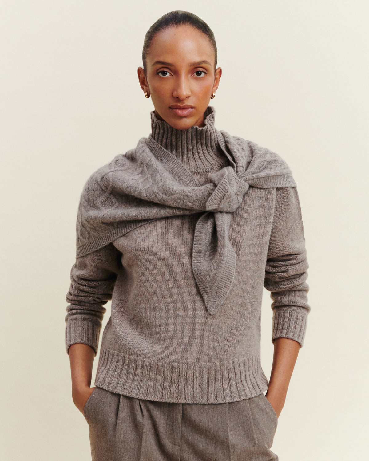 Pull col montant Alix-MILLET-100% cachemire