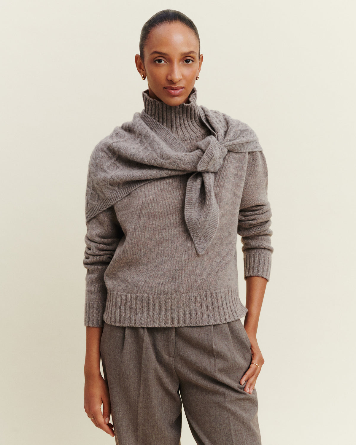 Pull col montant Alix-MILLET-100% cachemire