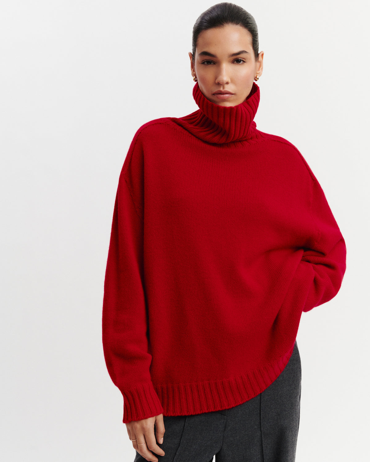 Pull col roulé Angèle-ROUGE QUARANTE-100% cachemire