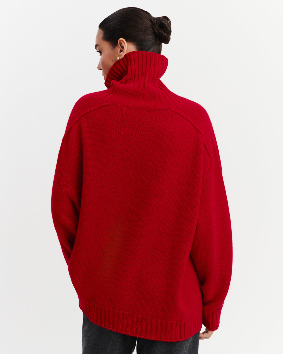 Pull col roulé Angèle-ROUGE QUARANTE-100% cachemire