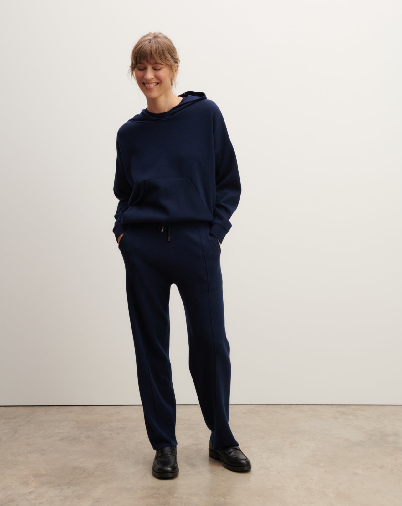 Jogging casual -MARINE-100% laine