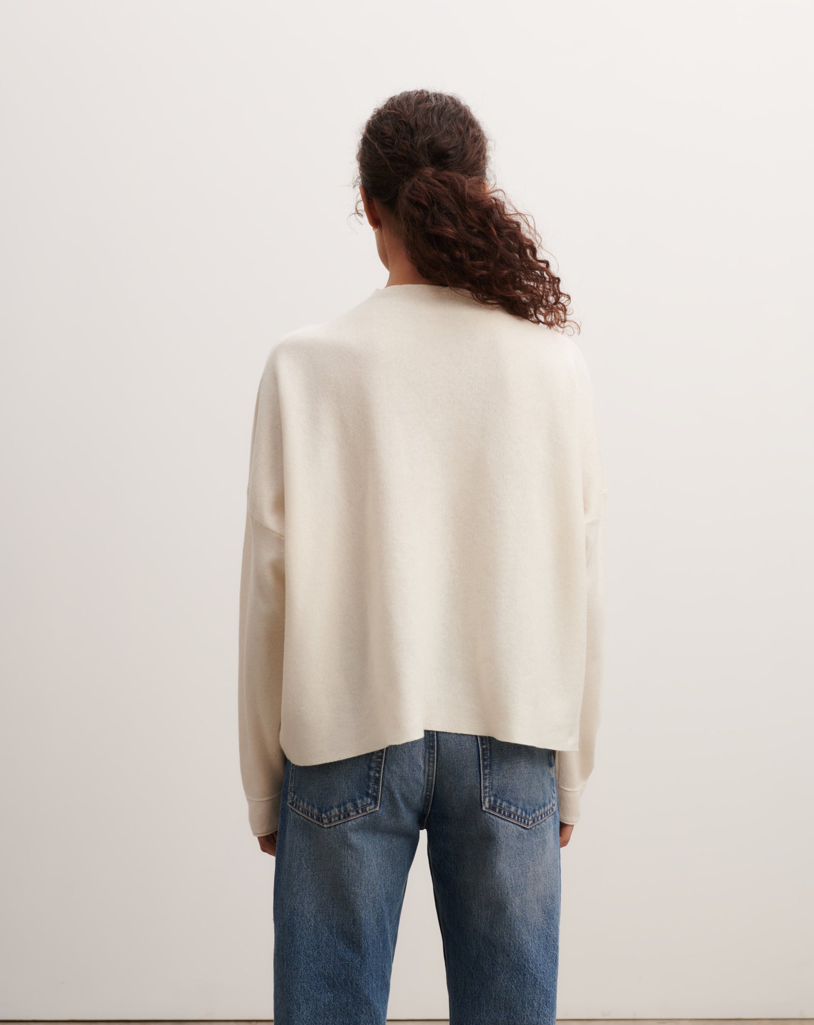 Cardigan oversize-NATUREL-70% coton 30% cachemire
