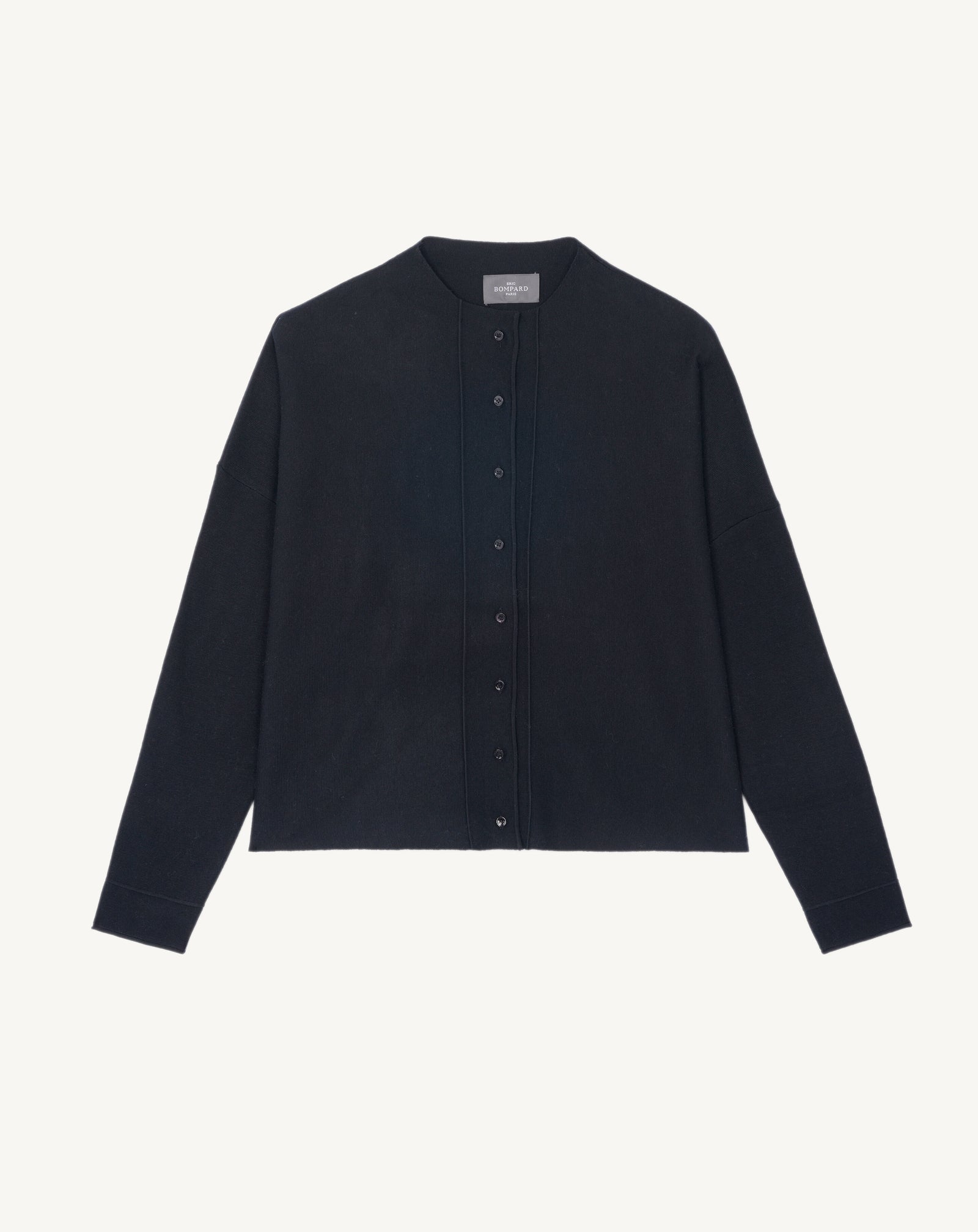 Cardigan oversize-NOIR-70% coton 30% cachemire