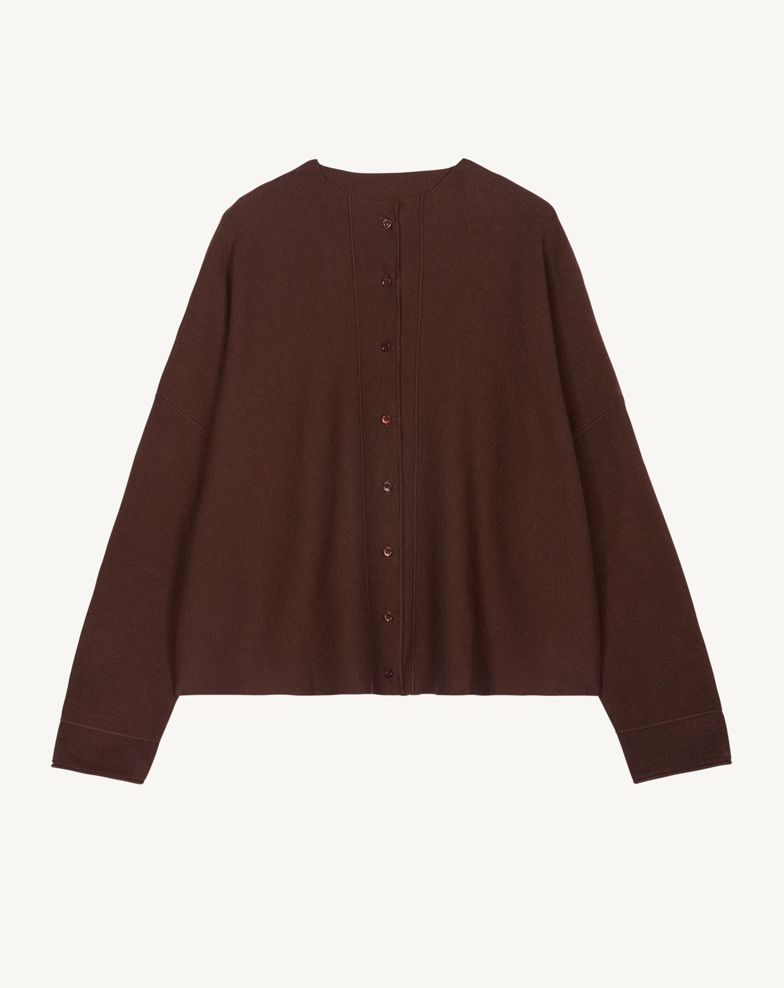 Cardigan oversize-CAFE-70% coton 30% cachemire
